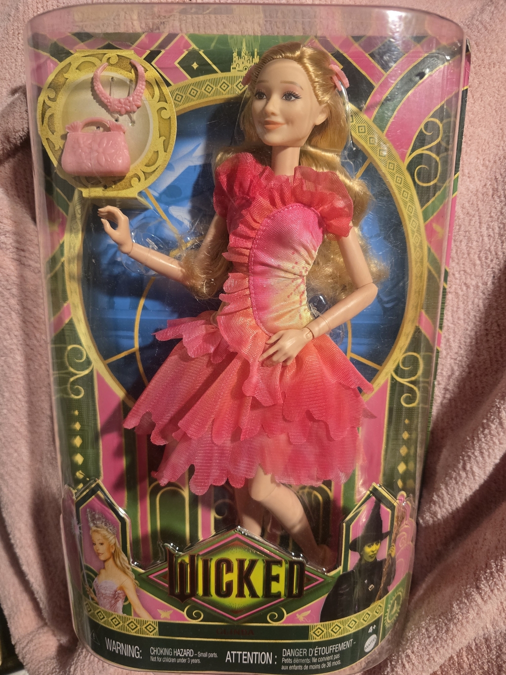 Wicked Glinda Doll in Pink Ruffled Dress